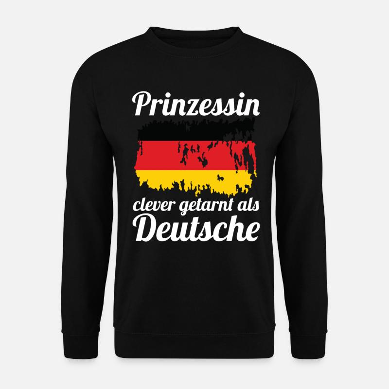 Prinzessin Deutscher Deutsches Deutschland - Unisex Pullover - Schwarz
