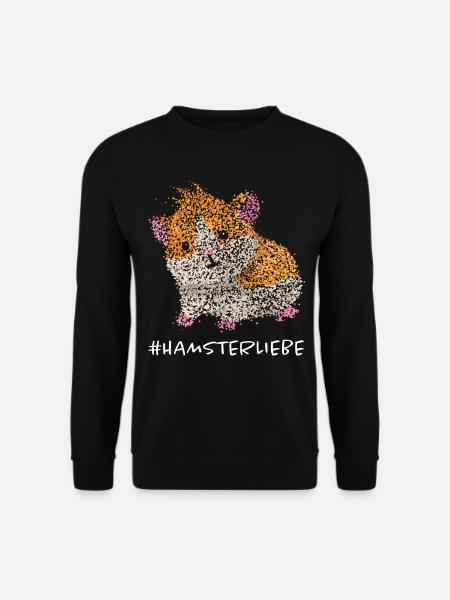 Hamsterliebe Hamster Goldhamster Nager - Unisex Pullover - Schwarz
