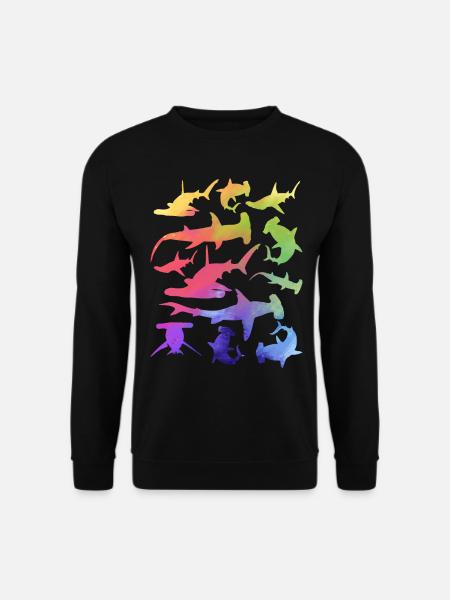 Hai-Liebhaber Sharkfish Hammerhaie - Unisex Pullover - Schwarz