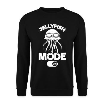 Jellyfish Mode on Jellyfish Lover Jellyfish - Unisex Sweatshirt - black - Front - Alina (178cm) & Michal (187cm)