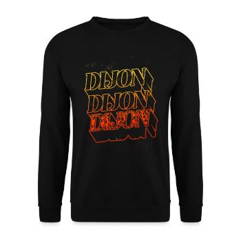 Dijon Frankreich Stadt Skyline Heimat Schrift - Unisex Pullover - Schwarz - Vorne - Alina (178cm) & Michal (187cm)