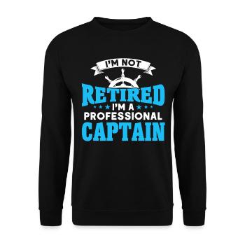 Capitaines de bateau à la retraite - Sweat-shirt Unisexe - noir - Devant - Alina (178cm) & Michal (187cm)