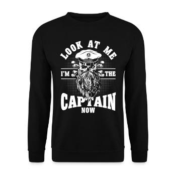 Amateurs de bateau Capitaine de bateau Capitaine Capitaines - Sweat-shirt Unisexe - noir - Devant - Alina (178cm) & Michal (187cm)