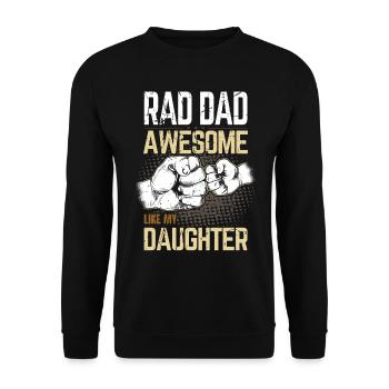 Rad Dad - Génial comme ma fille - Fist Bump - Sweat-shirt Unisexe - noir - Devant - Alina (178cm) & Michal (187cm)