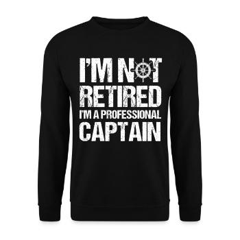 Capitaines de bateau à la retraite - Sweat-shirt Unisexe - noir - Devant - Alina (178cm) & Michal (187cm)