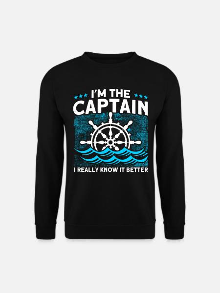 Amateurs de bateau Capitaine de bateau Capitaine Capitaines - Sweat-shirt Unisexe - noir