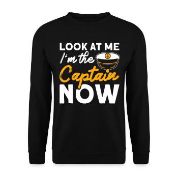 Boat Lovers Boat Captain Captain Captains - Unisex Sweatshirt - black - Front - Alina (178cm) & Michal (187cm)