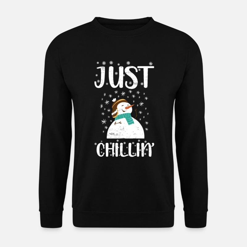 Santa Claus Snowman Holidays - Unisex Sweatshirt - black