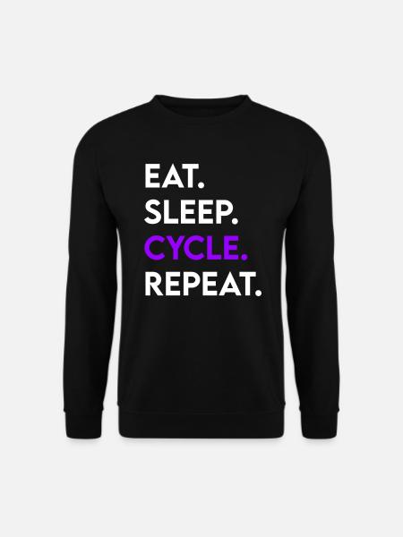 eat sleep cycle repeat - Unisex Sweatshirt - black