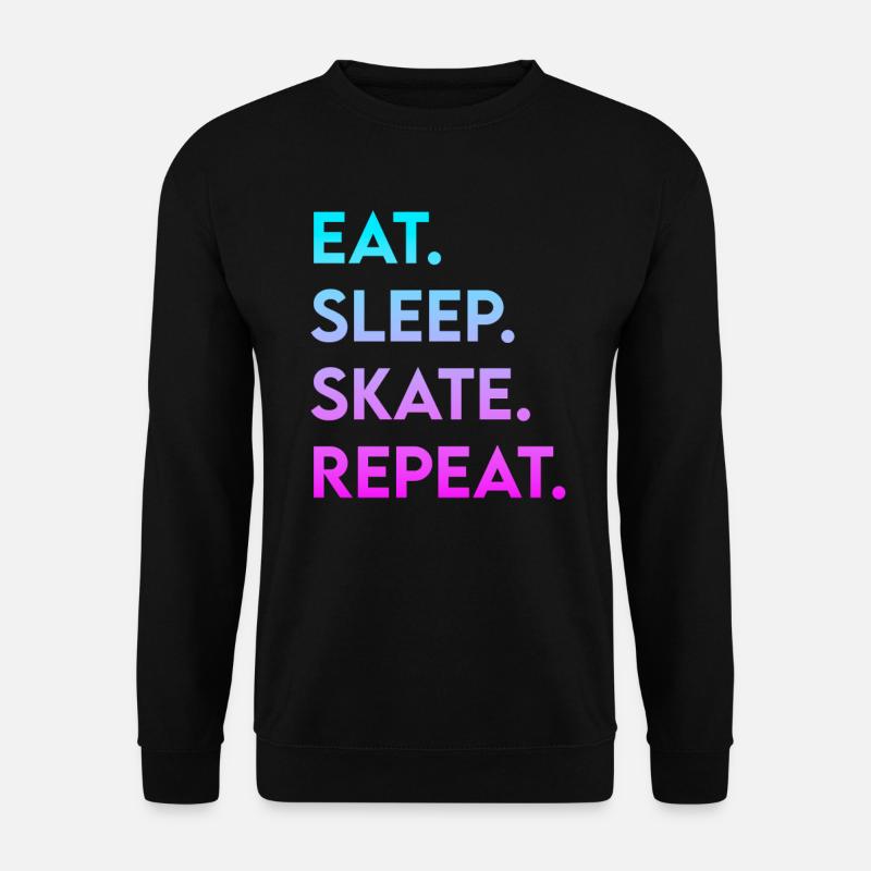 manger le sommeil skate répéter - Sweat-shirt Unisexe - noir