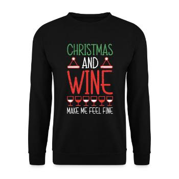 Vacances de rennes du Père Noël - Sweat-shirt Unisexe - noir - Devant - Alina (178cm) & Michal (187cm)