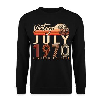 1970 Juillet Édition Limitée - Sweat-shirt Unisexe - noir - Devant - Alina (178cm) & Michal (187cm)