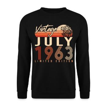Millésime 1963 en juillet - Sweat-shirt Unisexe - noir - Devant - Alina (178cm) & Michal (187cm)