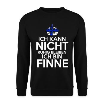 Finnland Finne Finnisches - Unisex Pullover - Schwarz - Vorne - Alina (178cm) & Michal (187cm)