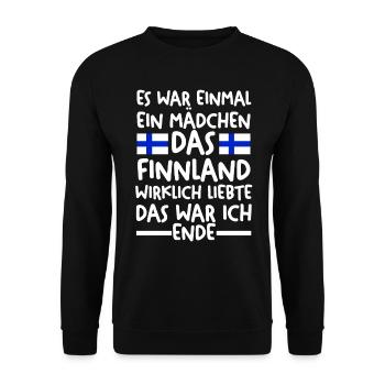 Finnland Finne Finnisches - Unisex Pullover - Schwarz - Vorne - Alina (178cm) & Michal (187cm)