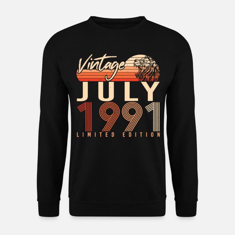 1991 Juli Geschenkidee - Unisex Pullover - Schwarz