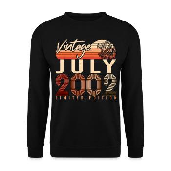 20 ans en juillet 2002 - Sweat-shirt Unisexe - noir - Devant - Alina (178cm) & Michal (187cm)