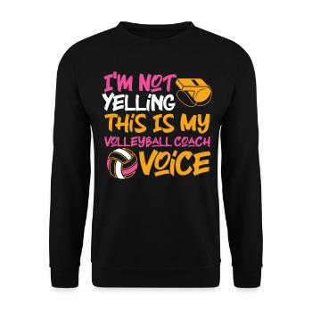 Volleyball Player Team Coach I'm - Unisex Pullover - Schwarz - Vorne - Alina (178cm) & Michal (187cm)
