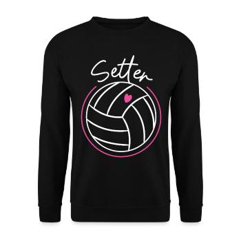 Volleyball Player Team Setter - Unisex Sweatshirt - black - Front - Alina (178cm) & Michal (187cm)