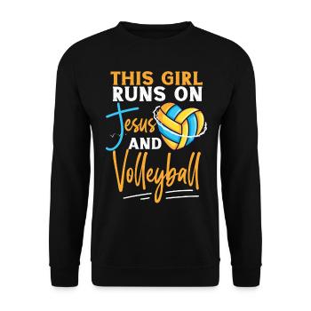 Joueur de volleyball Équipe Cette fille - Sweat-shirt Unisexe - noir - Devant - Alina (178cm) & Michal (187cm)