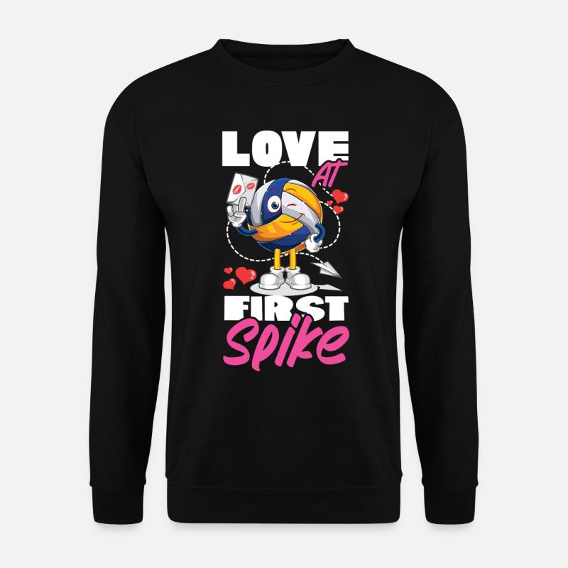 Volleyball Player Team Love At - Unisex Pullover - Schwarz