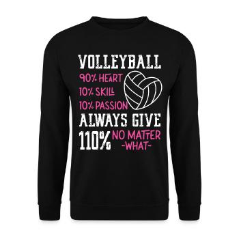 Volleyball Player Team Volleyball - Unisex Sweatshirt - black - Front - Alina (178cm) & Michal (187cm)
