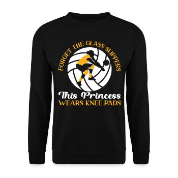 Volleyball Player Team Forget The - Unisex Pullover - Schwarz - Vorne - Alina (178cm) & Michal (187cm)
