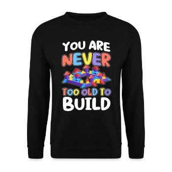Build clamping block building block - Unisex Sweatshirt - black - Front - Alina (178cm) & Michal (187cm)