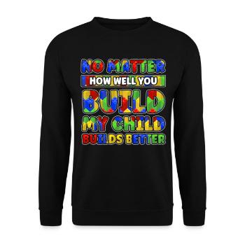 Build clamping block building block - Unisex Sweatshirt - black - Front - Alina (178cm) & Michal (187cm)