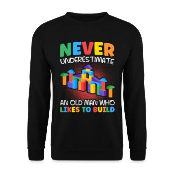 Build clamping block building block - Unisex Sweatshirt - black - Front - Alina (178cm) & Michal (187cm)