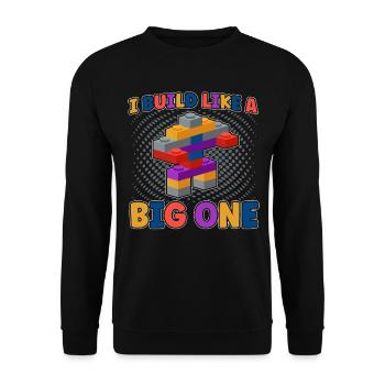 Build clamping block building block - Unisex Sweatshirt - black - Front - Alina (178cm) & Michal (187cm)