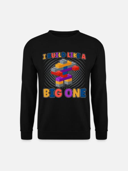 Bauen Klemmbaustein Baustein - Unisex Pullover - Schwarz