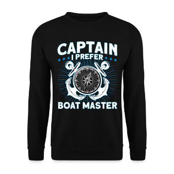 Amateurs de bateau Capitaine de bateau Capitaine Capitaines - Sweat-shirt Unisexe - noir - Devant - Alina (178cm) & Michal (187cm)
