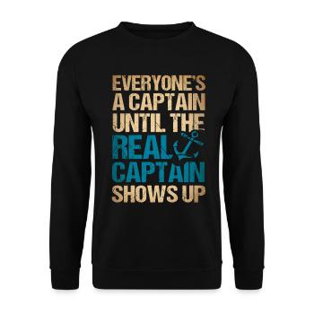 Amateurs de bateau Capitaine de bateau Capitaines - Sweat-shirt Unisexe - noir - Devant - Alina (178cm) & Michal (187cm)