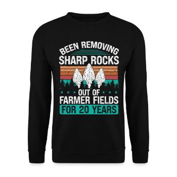 Arrowhead Hunting Artifact Collector Flintknapper - Unisex Pullover - Schwarz - Vorne - Alina (178cm) & Michal (187cm)
