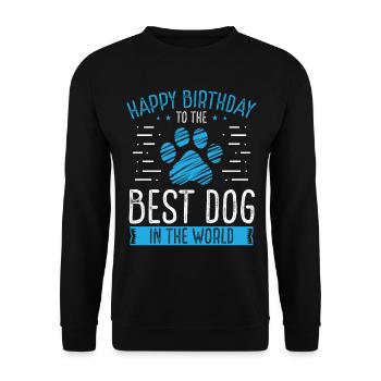 Birthday Idea for Dog Mom Humor Dog Dad Birthday - Unisex Sweatshirt - black - Front - Alina (178cm) & Michal (187cm)