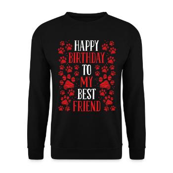 Birthday Dogs Dog Lover Dog Mom Birthday Dog Dad - Unisex Pullover - Schwarz - Vorne - Alina (178cm) & Michal (187cm)