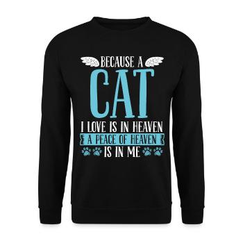 Grieving Cat Lover Cat Grief Pet Loss of Cat - Unisex Pullover - Schwarz - Vorne - Alina (178cm) & Michal (187cm)