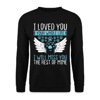 Propriétaire de chat en deuil Deuil d’un animal de compagnie Souvenir de perte d’animal de compagnie - Sweat-shirt Unisexe - noir - Devant - Alina (178cm) & Michal (187cm)