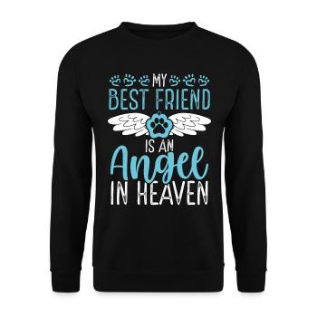 Perte d’animal de compagnie Ange au ciel Perte de chat Animal de compagnie - Sweat-shirt Unisexe - noir - Devant - Alina (178cm) & Michal (187cm)