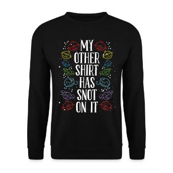 Daycare Provider Childacre Snot on it Teacher - Unisex Sweatshirt - black - Front - Alina (178cm) & Michal (187cm)