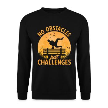Parkour Parkour Runner Freerunning Parkur Gift - Unisex Sweatshirt - black - Front - Alina (178cm) & Michal (187cm)