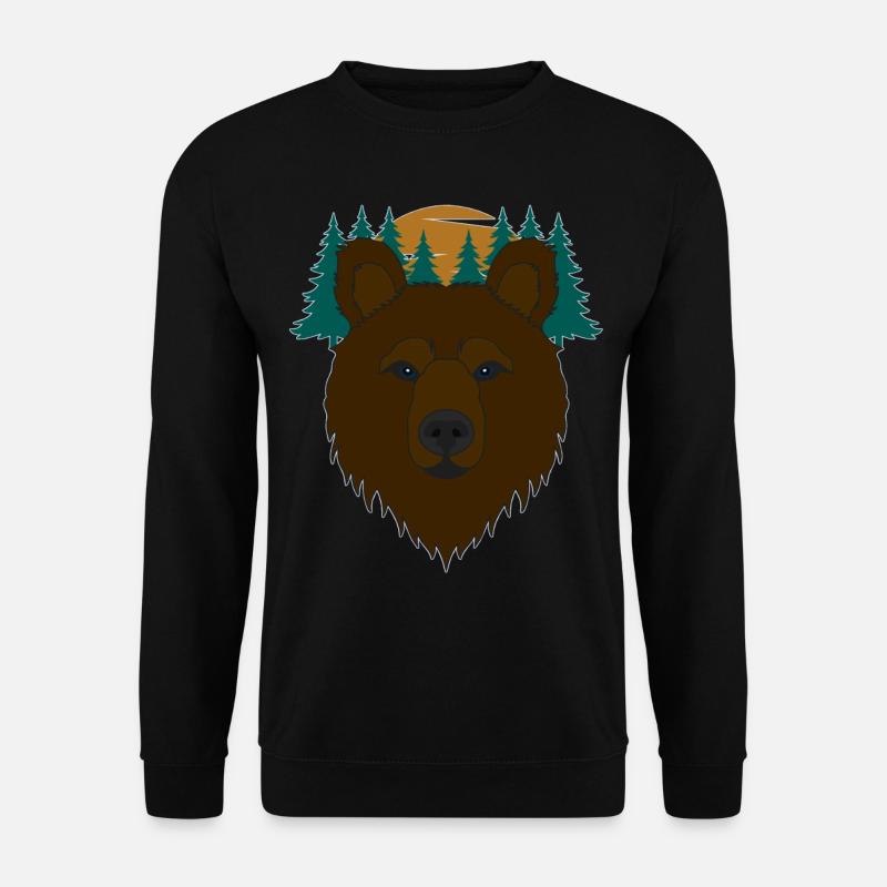 Bärenmotiv - Unisex Pullover - Schwarz