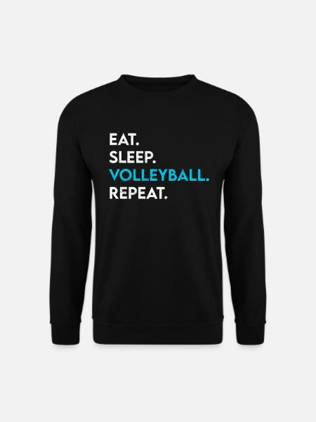 eat sleep volleyball repeat - Unisex Sweatshirt - black