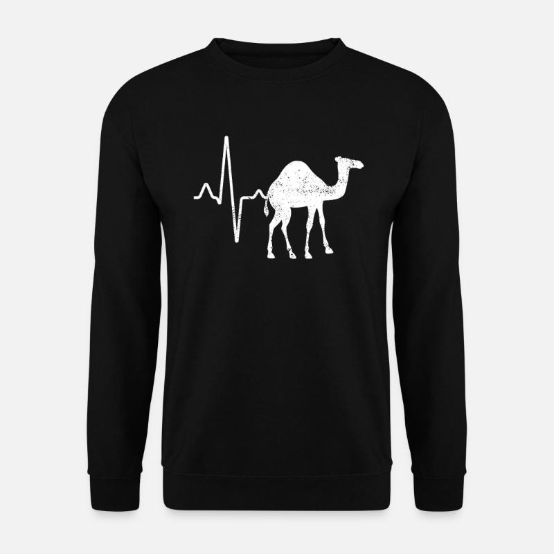 Dromadaire Camel Heartbeat - Sweat-shirt Unisexe - noir