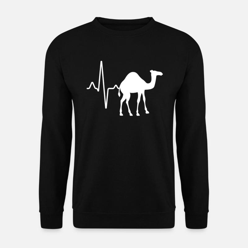 Dromadaire Camel Heartbeat - Sweat-shirt Unisexe - noir