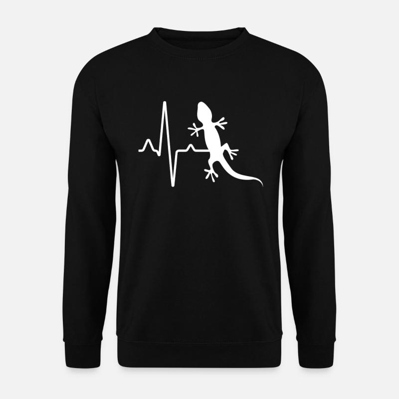 Eidechse Herzschlag - Unisex Pullover - Schwarz