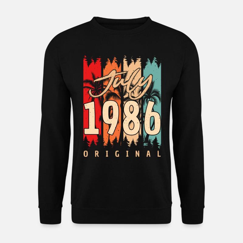 Born July 1986 - Unisex Sweatshirt - black