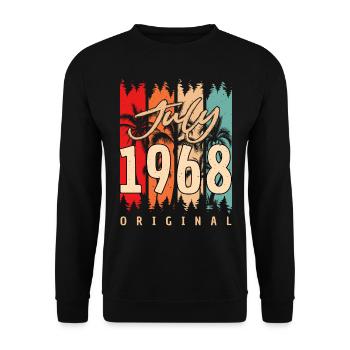 Vintage 1968 Im Juli - Unisex Pullover - Schwarz - Vorne - Alina (178cm) & Michal (187cm)