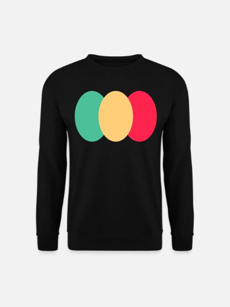 Three Ovals - Green-Yellow - Red - Unisex Sweatshirt - black